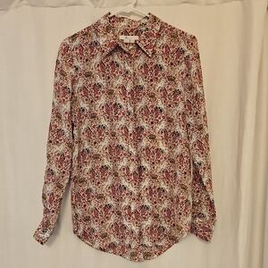 Boden Equestrian and Floral Print Shirt